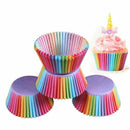 200 x Rainbow Cupcake Cases Cake Baking Muffin Dessert Wedding Party