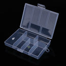 Clear Plastic 6Slot Jewelry Storage Box Case Craft Organizer Bead Holder Fixable