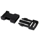 5 pcs Box Trailer Buckle Black Plastic 2.5mm Turnable Carabiner Hook E9C4