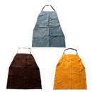 Adjustable Leather Welding Protective Work Apron Bib Blue