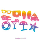 10pcs Summer Beach Holiday Series Cutting Die Stencil Scrapbooking Template