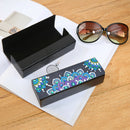DIY Diamond Pinting Leather Eye Glasses Storage Box Sunglasses Organizer