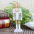 5pcs Glittering Wood Nutcracker OrnamentsNutcracker Figures Hanging Pendant for