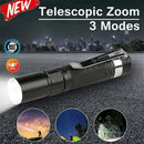 Waterproof 8000LM Pocket LED Flashlight Zoomable Torch Mini Penlight Light New