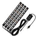 4PCS 9LED 7 Colors RGB LED Knight Rider Strip Light Bar Wireless Remote  TTG