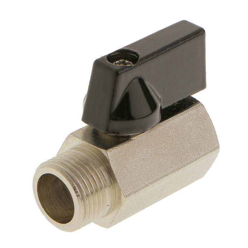 Female x Male-3/8 NPT Full Port Brass Ball Valve Shut Off Switch Sand Blast