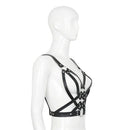 Womens Leather Body Chest Harness Belt Rivet Cage Bra Strap Metal  Party