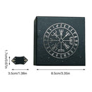 25Pcs Black Tumbled Engraved Lettering Rune Stones Healing Wicca Chakra Set