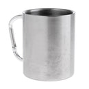 300ML Stainless Steel Outdoor Camping Cup Coffee Mug with Carabiner Handle for