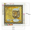 5D DIY Full Round Drill Diamond Painting Cup Cross Stitch Mosaic (CQ085) A