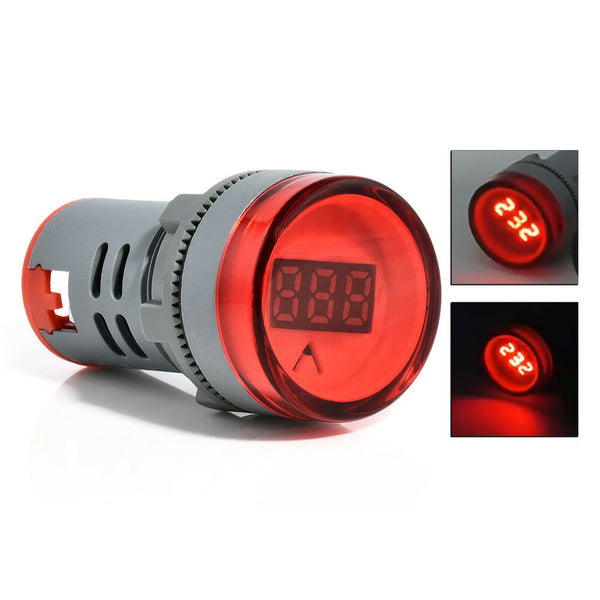 22MM AC60-500V Red LED Voltmeter Voltage Meter Indicator Pilot Light DIY One