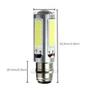 2packs H6M PX15d COB LED Motorcycle Headlight Fog Light Bulbs 6000K White