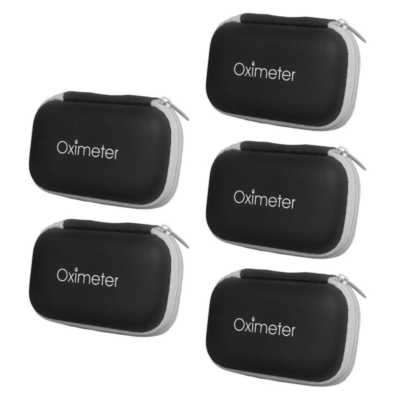 5x Mini Fingertip Pulse Oximeters Case Blood Oxygen Sensor Bag Storage Box Pouch