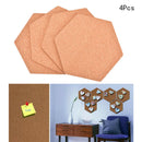 4Pcs Hexagon Cork Board Tiles Self Adhesive Pin Board Decoration Bulletin Bo Hn
