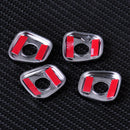 4X Interior Door Lock Pin Trim Cover Chrome Button Decor fit for BMW X1 F48 2016