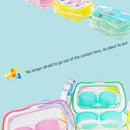 Portable Travel Glasses Cartoon Pattern Contact Lens Box for Eyes Care Kit A