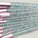 10Pcs Rhinestone Crystal Glitter Makeup Brushes Set Professional Foundation Q1N9