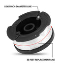 9mx1.65mm Strimmer Line Nylon Cord Round String For BLACK+DECKER GH610 GH900