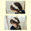 Korean Fashion Sweet Princess Headband Long Lace Ribbon Flower Hairbands Wr A9P8