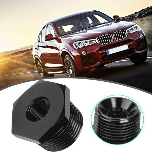 Universal Aluminum Alloy Automotive Car Auto Threaded Oil Filter Adapter Black