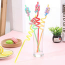 4pcs Reusable PVC Drinking Straws Cute Mermaid Straws Hawaii Party Table Dec,a