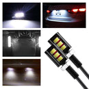 2x White Car Motorcycle 3 LED 6000K Number License Plate Light Screw Bolt Lamp
