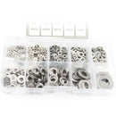 600Pcs/Set M1.6 M2 M2.5 M3 M3.5 M4 M5 M6 M8 M10 Stainless Steel Flat Washer T9C7