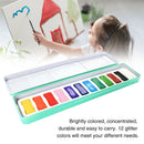 12 Colours Portable With Box Gift Solid Watercolor Set Professional Art Supplies