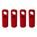 4pcs CNC Bike Tyre Presta Valve Cap Bicycle Tire Valve Dust Covers (Red) A
