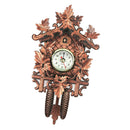 Creative Wooden Handcrafted Cuckoo Clock Carved Battery-operated Clock M