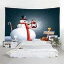 Christmas Tapestry Santa Reindeer Print Wall Hanging Room Dorm Decor Art 06