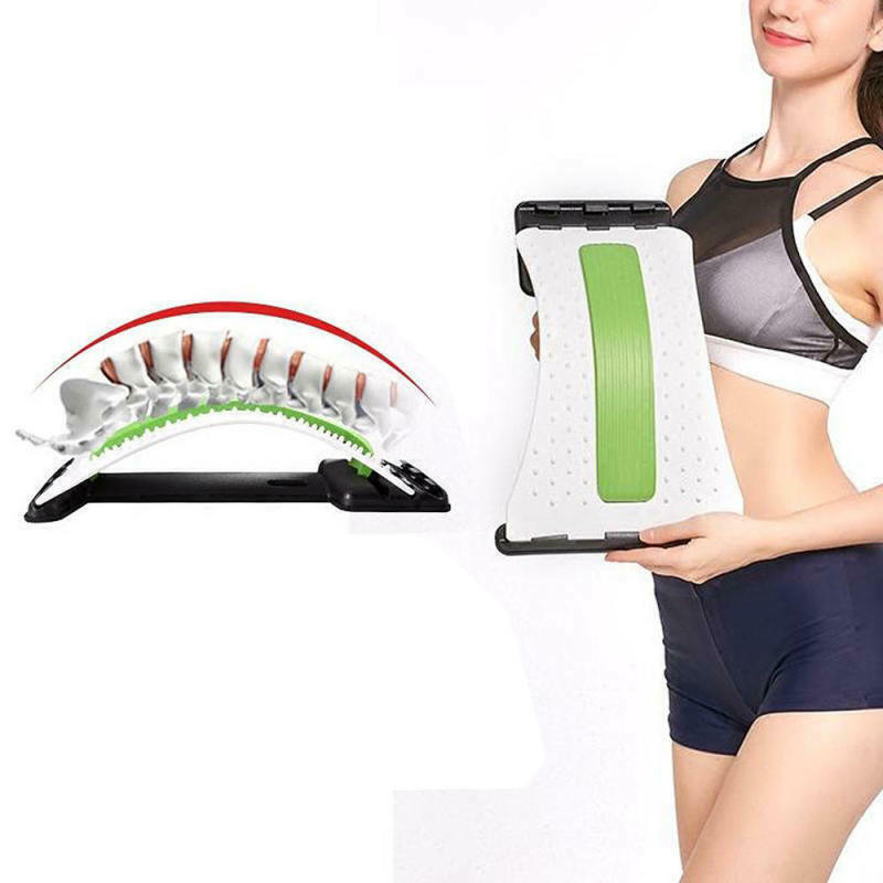 Magic Back Support Stretcher Lower Lumbar Massage Spine Pain Relief Chiropractic