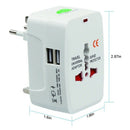 All In One Universal International Plug Adapter 2 Usb Port World Travel Ac