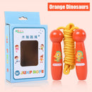 Kids Jump Ropes Wood Handle Sports Fitness Cartoon Skipping Rope (Orange) A