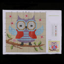 Latch Hook Rug Making kits for Girls Boys Animal Owl on Tree Cushion Square