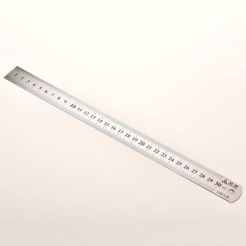 30cm Stainless Metal Ruler Metric Rule  Precision Double Sided Measuring Tool Gr