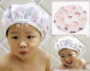 2 Pc Kids Children Shower Cap Waterproof Elastic Bath Hat Cleaning Hat Cute  Gw