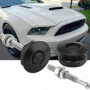 4X Push Button Quick Release Car Hood Bonnet Latch Pin Lock Bumper Clip Bla