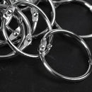 25 Pcs Metal 1.2" Loose Leaf Rings Binder Keyrings for Scrapbooking Book