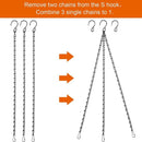 4 Pack 19.7 Inch Hanging Chain,Black, for Bird Feeders, Planters, Fixtures, C9S2