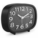 Non Ticking Alarm Clock, Battery Powered Bedside Clock Silent Simple to Set F6Z4