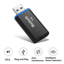 USB Bluetooth 5.0 + DDR Audio Transmitter 3.5mm AUX Jack Adapter Dongle