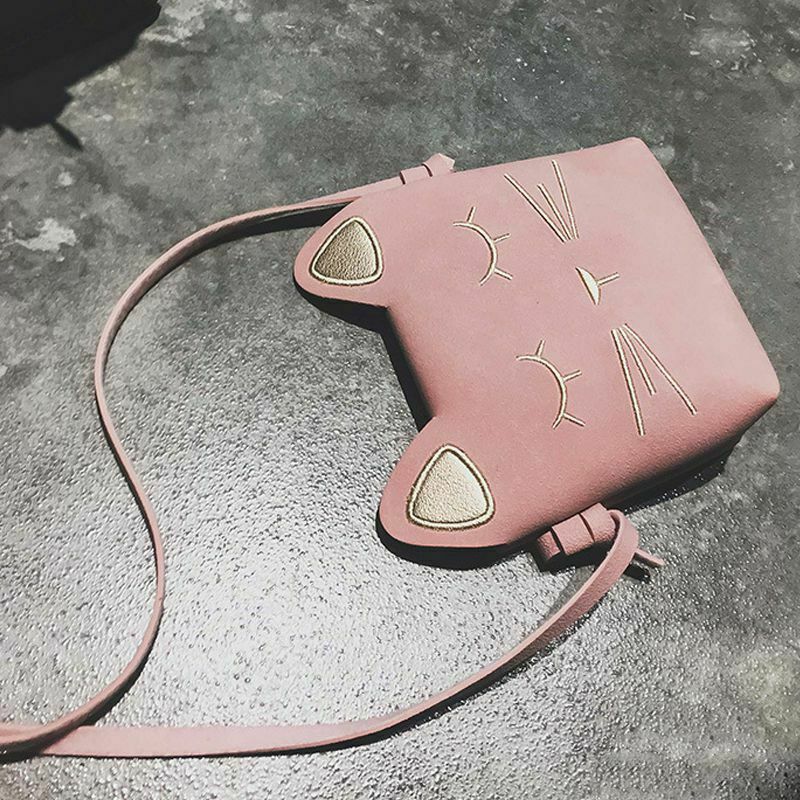 Cute Cat Girls Purse handbag Children Kid Cross-body shoulder bag Christmas L3J9