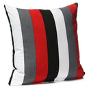 Pillow 40x40 Pillow cotton pillowcase White - gray - red - black stripes V5D8
