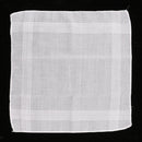 3pcs Men Soft Cotton Handkerchiefs White Pocket Square Comfy Hanky Kerchief