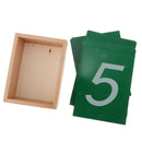 Montessori Mathematics Sandpaper Number Wooden Box 0-9 kid Early Educational