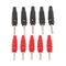 10Pieces Wire Audio Speaker Cable Banana Plug Connectors 4mm Jacks Red+Black