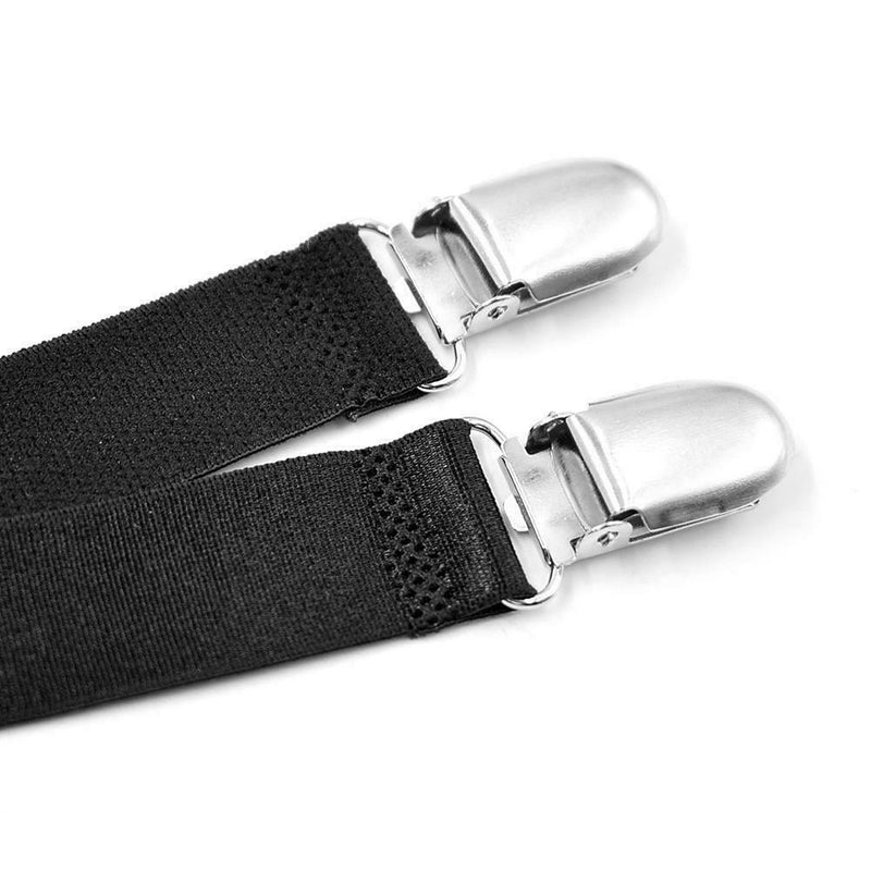 Solid Color Men Shirt Stays Garters Shirts Socks Gentleman Belt Suspenders
