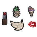 5 Pcs DIY Clothes Stickers Sequin Embroidered Applique Patches Sewi3C
