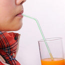 100Pcs disposable flexible drink straw plastic bendable art juice milk C6T9